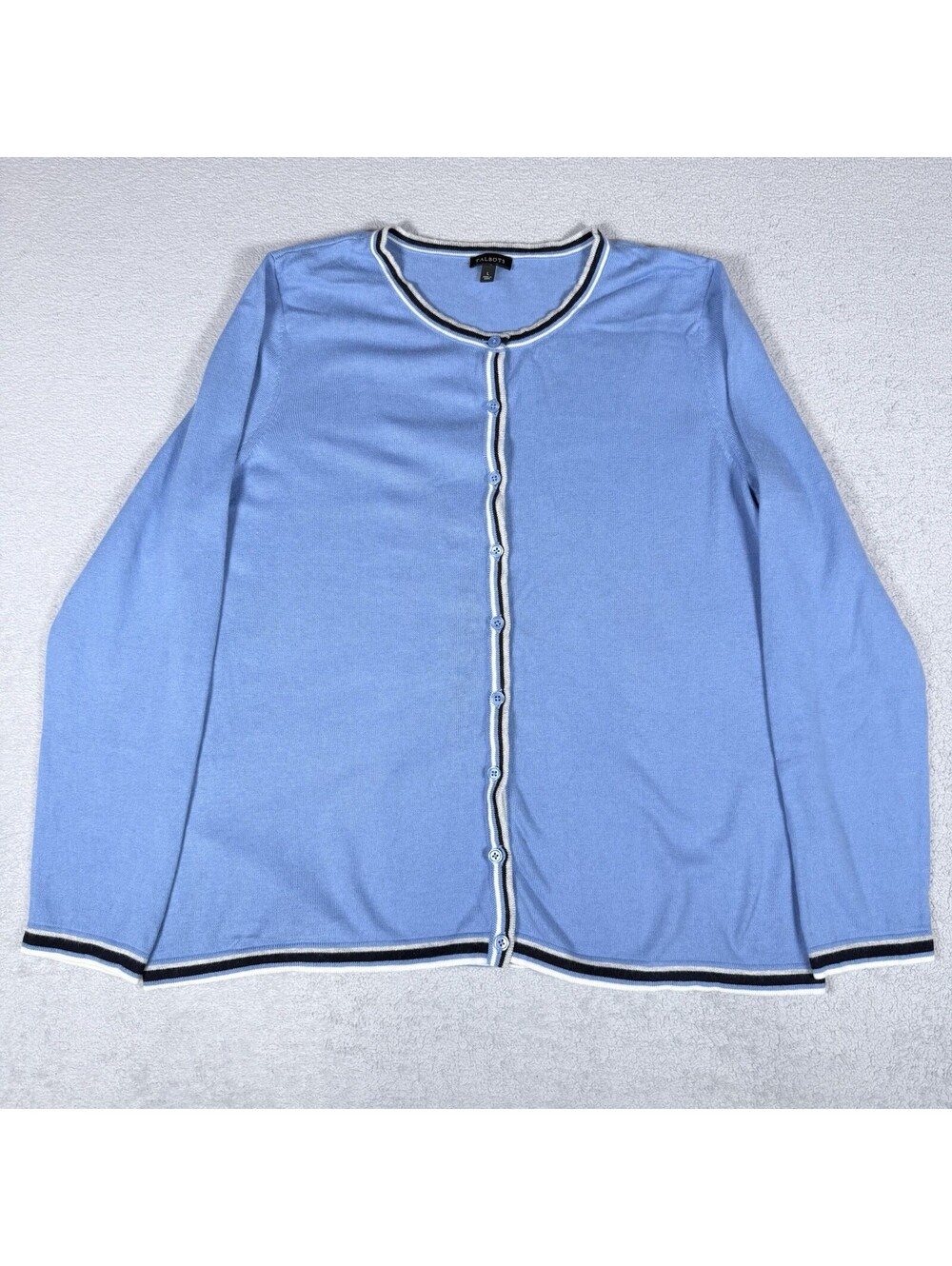 Talbots Plus Periwinkle‎ Women's Button Up Cardigan Sweater Size Large